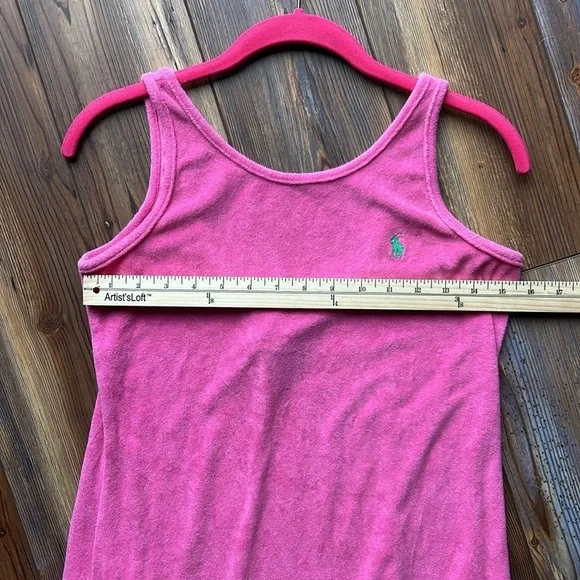 Ralph Lauren Pink Girls (XL)16 Pink Terry Cloth Swimsuit Cover Up - Picture 5 of 7